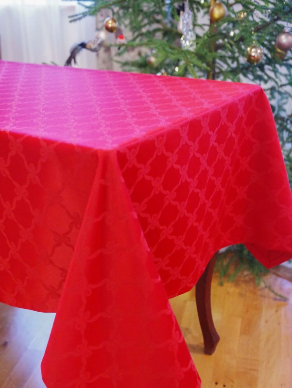 Tablecloth LOOP v.25, red, with Teflon treatment