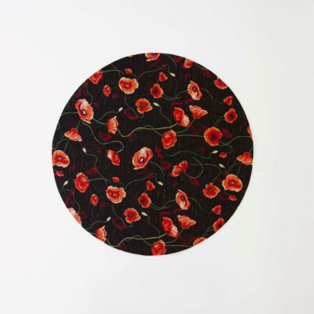 Tablecloth MOONID round, black