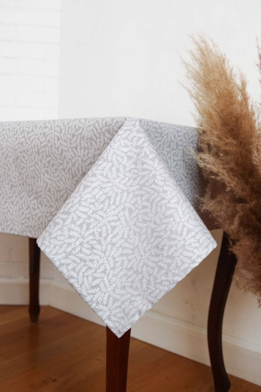 Tablecloth GAR v.304, grey, rectangular, with Teflon treatment