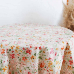 Tablecloth BORD terracotta v.12, round, with Teflon treatment