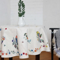 Tablecloth BIRDS round