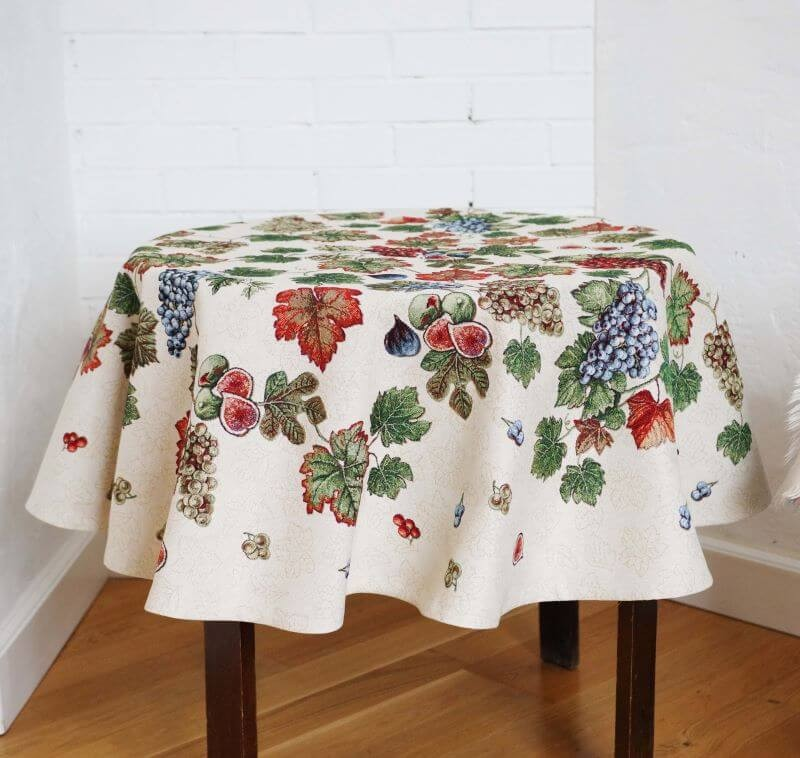 Tablecloth GRAPES, round