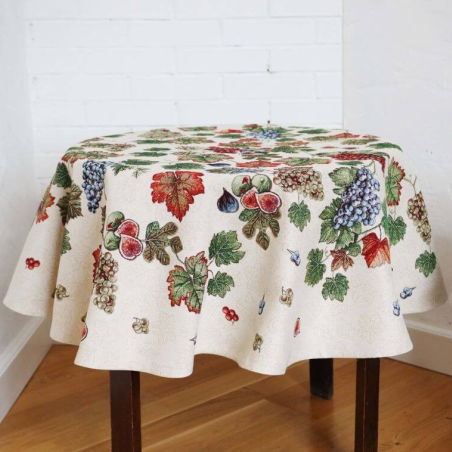 Tablecloth GRAPES, round