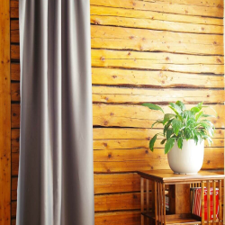 Dimout curtain SATEN v.506, dark grey, ready-made curtain, special price