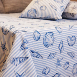 Bed cover MENTON v.13, blue