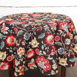 Tablecloth JAVA v.10 black, round