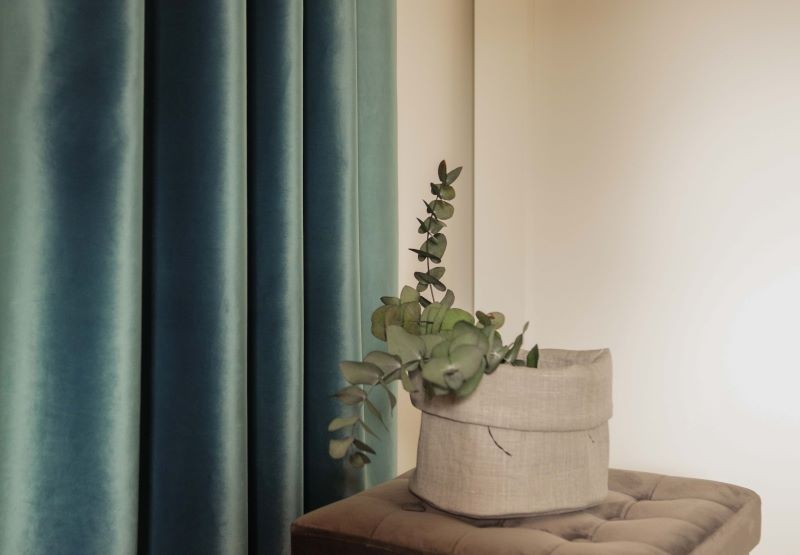 Curtain SPRING v.5288, petrol blue blue