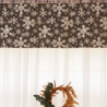 Curtain valance SNOW FLAKES, grey