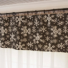 Curtain valance SNOW FLAKES, grey