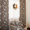 Curtain valance SNOW FLAKES, grey