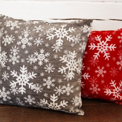 Cushion cover SNOW FLAKES, grey