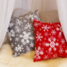 Cushion cover SNOW FLAKES, grey