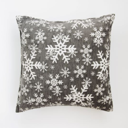 Cushion cover SNOW FLAKES, grey