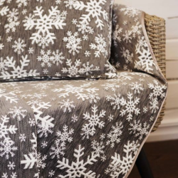 Throw SNOW FLAKES, grey