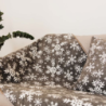 Throw SNOW FLAKES, grey