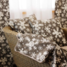 Throw SNOW FLAKES, grey
