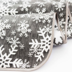 Throw SNOW FLAKES, grey