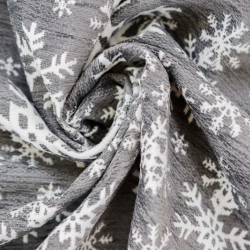 Throw SNOW FLAKES, grey