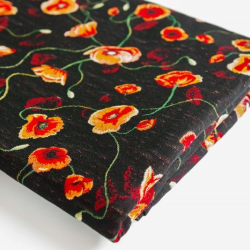 Bedspreads POPPIES, black