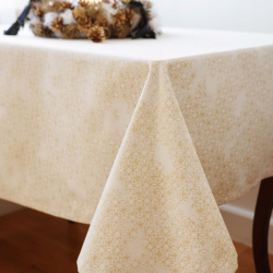 Tablecloth RECIFE v. 389, beige-gold