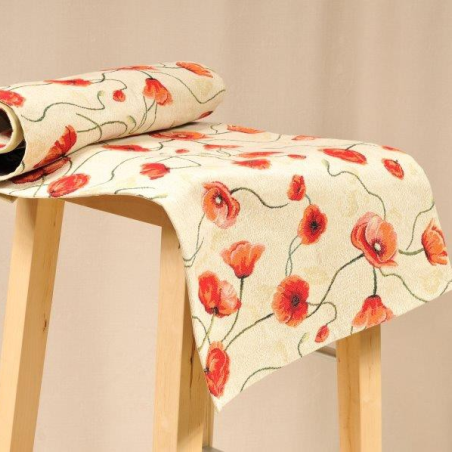 Tablerunner POPPIES, bright