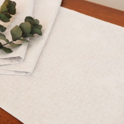 Table runner RECIFE v. 148, white-silver