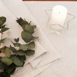 Table runner RECIFE v. 148, white-silver