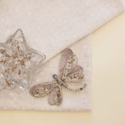Table runner RECIFE v. 148, white-silver