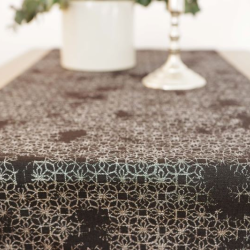 Table runner RECIFE v.1121, black-silver