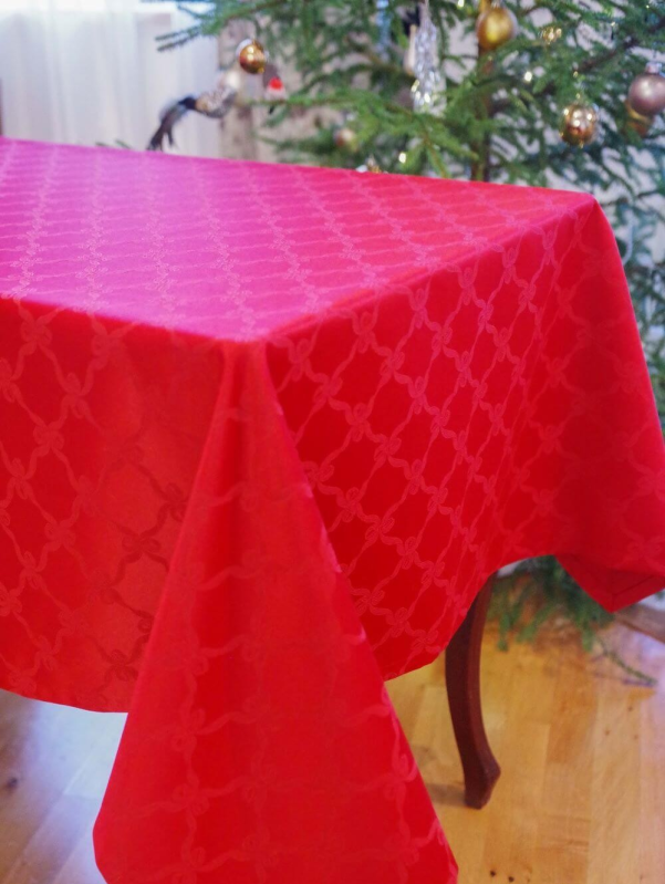 Tablecloth LOOP v.25, red, with Teflon treatment, custom size