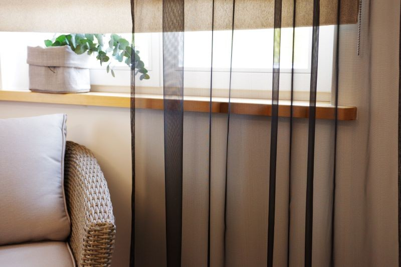 Sheer curtain RIVA v.12, black