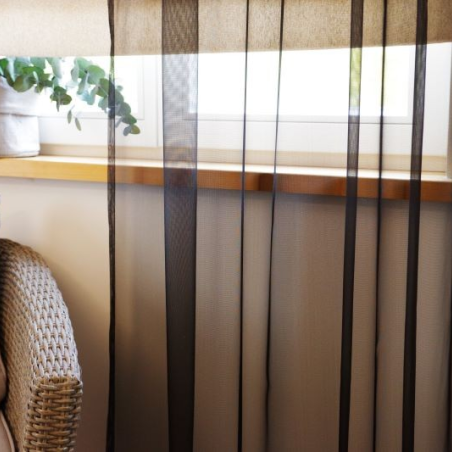 Sheer curtain RIVA v.12, black