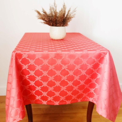 Tablecloth LOOP v.11, old pink, square, with Teflon treatment