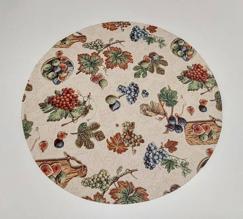 Tablecloth VIINAMARJAD, allover, round