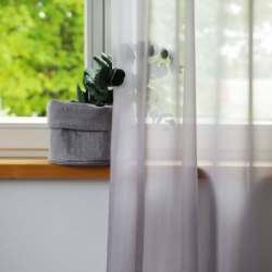 Sheer curtain LAURA 11101, v.31, grey