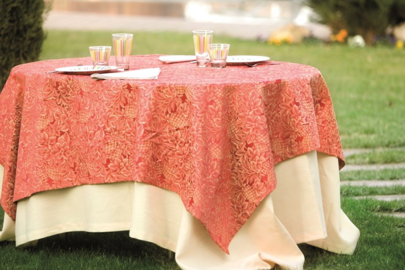 Tablecloth CARIBE, round, various shades