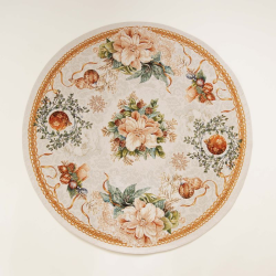 Christmas tablecloth CANDLE, round