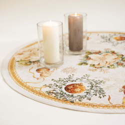Christmas tablecloth CANDLE, round