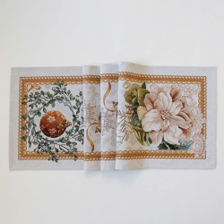 Christmas table runner CANDLE long