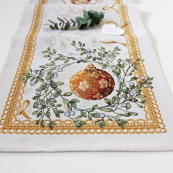 Christmas table runner CANDLE long