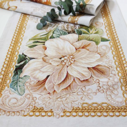 Christmas table runner CANDLE long