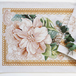 Christmas table runner CANDLE long