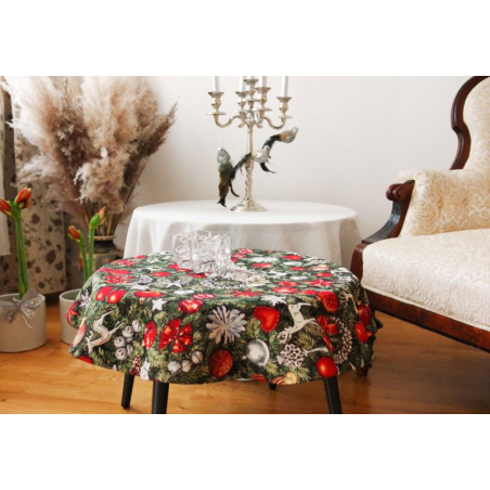 Tablecloth SPRUCE allover, round