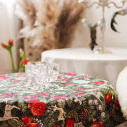 Tablecloth SPRUCE allover, round