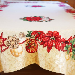 Christmas tablecloth GOLD, large