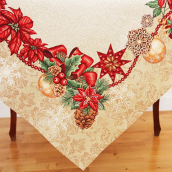 Christmas tablecloth GOLD, large