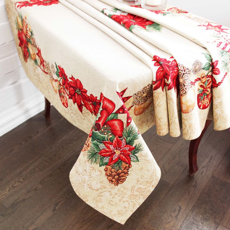 Christmas tablecloth GOLD, large