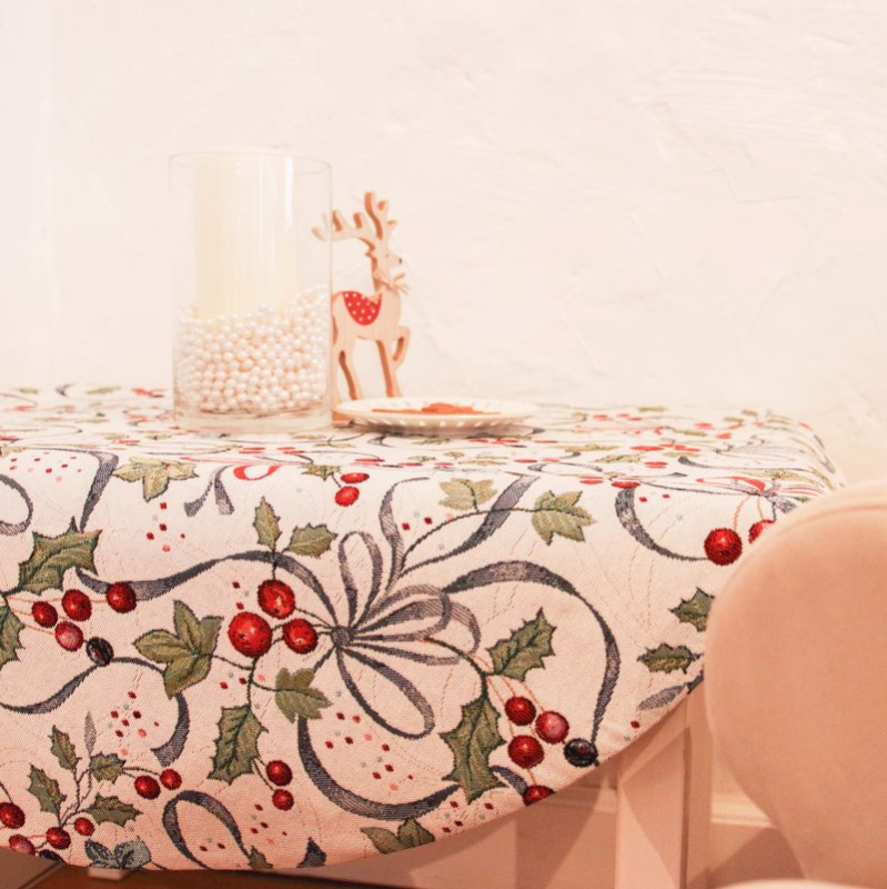 Christmas tablecloth BACHE, allover, round