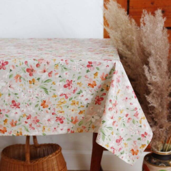 Tablecloth BORD v.12, terracotta, square, with Teflon treatment