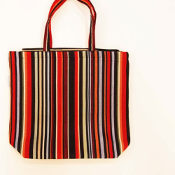 Carrying bag VIENA, stripe, with zipper